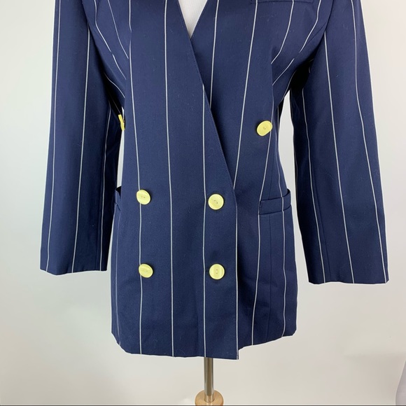 Vintage Mr. Jax Double Breasted Pinstripe Blazer - Picture 3 of 10
